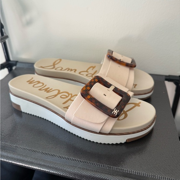 Sam Edelman Ariane Slide Sandal - Leather Modern Ivory - Picture 7 of 8